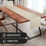 1 Caminho Trilho Mesa Impermeável PVC Juta Areia 42x140 - 2