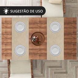 1 Caminho Trilho Mesa Impermeável PVC Juta Areia 42x140 - 7