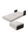 Ver imagem 3 de Puff Cama 3 em 1 Articulado Dobrável, Tamanho Solteiro Linho Champanhe