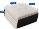 Ver imagem 3 de Puff que Vira de Cama Solteiro no Linho Champanhe