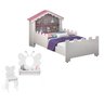 Cama Castelo Menina Princesa e Penteadeira Camarim com Luz Led - 1