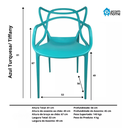 Ver imagem 5 de Cadeira Allegra Cozinha Sala Escritório Azul Turquesa