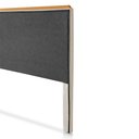 Ver imagem 5 de Cabeceira Cama Box King 1,93m Estofada Detalhe em Madeira Java Linho Crú