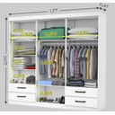 Ver imagem 2 de Guarda Roupa Hercúles 6 Pts com Espelho Branco - Carioca
