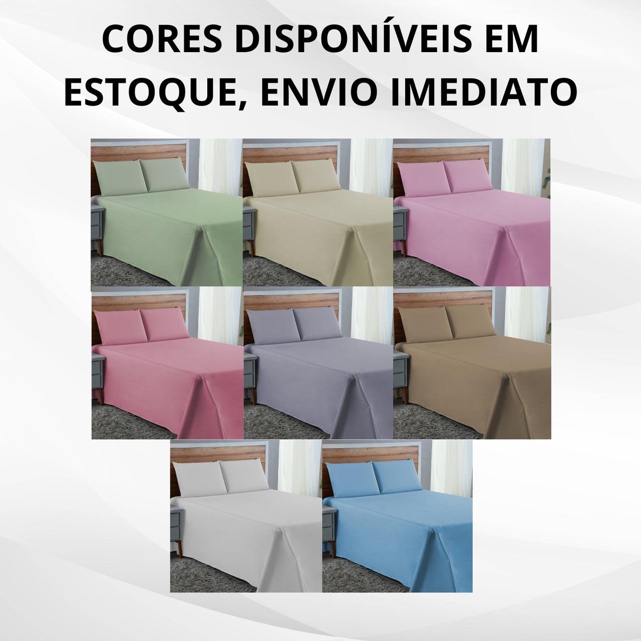 Kit Lençol King Size 100% Algodão Percal 300 Fios 4 Peças:avela - 7