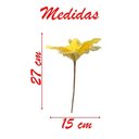 Ver imagem 3 de Kit 6 Flores com Cabo Artificial Decoração de Natal com Glitter 27cm
