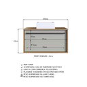 Ver imagem 4 de Gabinete de Banheiro Suspenso 80cm com 1gavetão Puxador Toalheiro Bh8040 Mel/arenas com Cuba