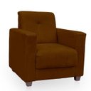 Ver imagem 3 de Sofá + 2 Poltrona para Sala de Estar Moderno Confortável Veneza Suede Cor:marrom
