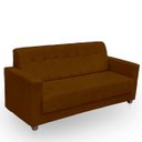 Ver imagem 4 de Sofá + 2 Poltrona para Sala de Estar Moderno Confortável Veneza Suede Cor:marrom