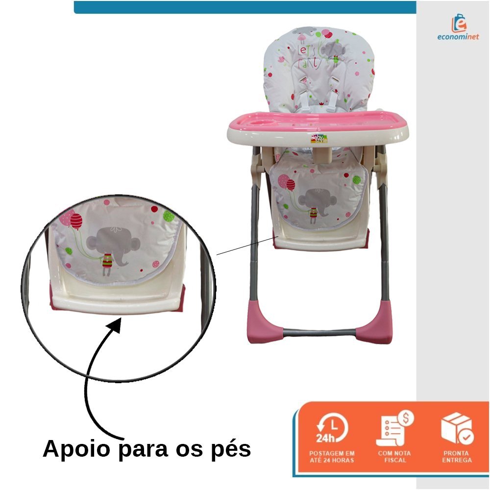 Cadeirão de Alimentação Bebê Cadeira Refeição Impactus Balões - Baby Style - 7