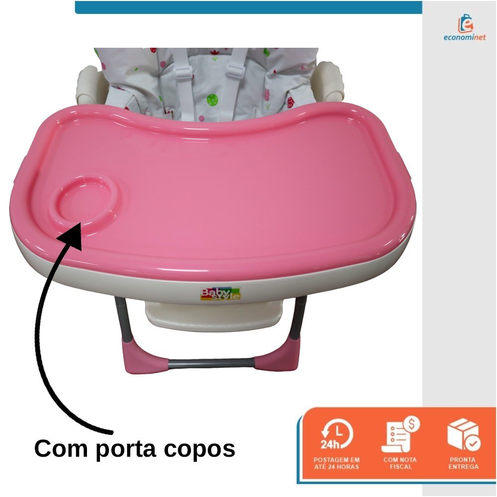 Cadeirão de Alimentação Bebê Cadeira Refeição Impactus Balões - Baby Style - 4