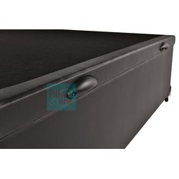 Cama box baú viúva corino preto + colchão castor premium tecnopedic 120x203 - 4