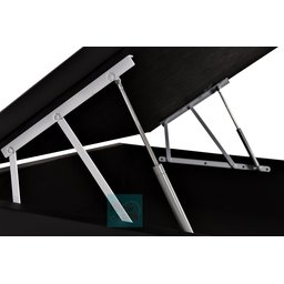 Cama box baú viúva corino preto + colchão castor premium tecnopedic 120x203 - 5