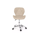 Ver imagem 1 de Cadeira Decorativa Assento Bege Estofado Base Giratoria Cromada Unidade Bering