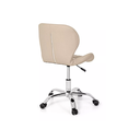 Ver imagem 4 de Cadeira Decorativa Assento Bege Estofado Base Giratoria Cromada Unidade Bering