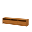 Ver imagem 1 de Rack Essenza de Luxo para Sala Tv Ate 70 Polegadas Moderna Compacta 3 Gavetas 3 Nichos - Cedro