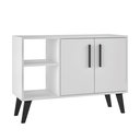 Ver imagem 2 de Balcão Buffet 2 Portas 2 Nichos Branco/Preto