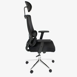 Cadeira de Escritório Presidente Ergonômica Tela Mash Reclinável Nr17 - Preta - 8 Cadeira de Escritório Presidente Ergonômica Tela Mash Reclinável Nr17 - Preta - 8