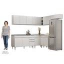 Ver imagem 5 de Armário de Cozinha Modulado de Canto 7 Peças Cp24 com Pia Inox Branco - Lumil Lumil Móveis
