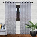 Ver imagem 2 de Cortina Tecido Linho Bordado 3,00x2,50 Branco