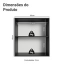 Ver imagem 4 de Armário Aéreo 60 Cm 1 Porta Preto Nice Madesa Preto