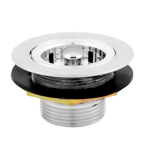 Válvula Pia Cozinha Americana Escoamento 3.1/2 Metal:Cromado