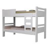 Cama Beliche Solteiro Mdf com Proteção Lateral e Escada:branca - 3