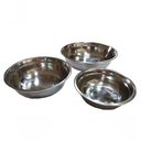 Ver imagem 1 de Kit Bacia Tigela Saladeira em Inox com 3 Peças Docesar