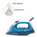 Ver imagem 3 de Ferro de Passar Roupa Vapor Spray Antiaderrente Autolimpeza Azul 127v Black Decker