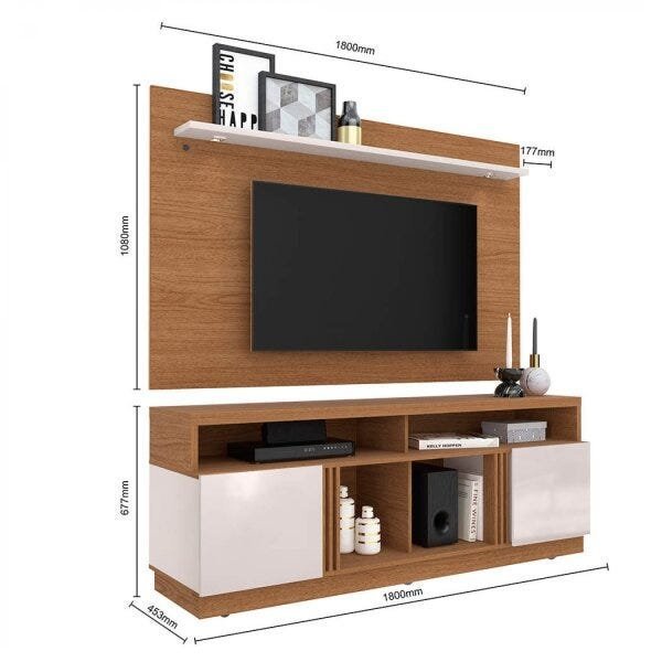 Rack com Painel Home para TV até 65 Polegadas com LED Itapuã Colibri Móveis - 3