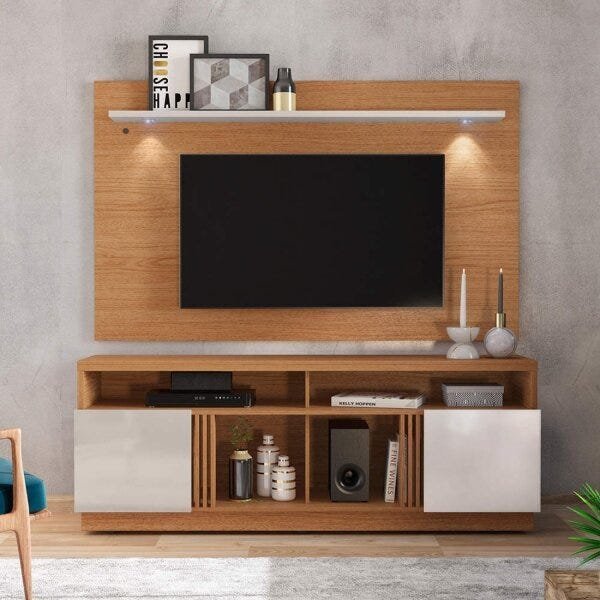 Rack com Painel Home para TV até 65 Polegadas com LED Itapuã Colibri Móveis - 1