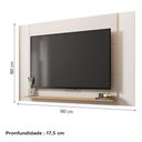 Ver imagem 3 de Painel para Tv até 65 Polegadas 1,80m com Impressão 3d Intense Caemmun Madeir/off