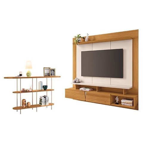 Home Suspenso Zenith Cinamomo Off White com Aparador Infinity Cinamomo - Hb Móveis