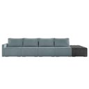 Ver imagem 6 de Sofá Ilha 4 Lugares Living 472cm Modulado Sala Lary Bouclê Azul/pu Pto K01 - D'Rossi