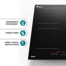 Cooktop de Indução Philco 4 Bocas Pctq1 Função Turbo Preto 220v - 4