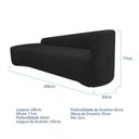 Ver imagem 3 de Recamier Curvo Orgânico 200cm 3 Lugares Lado Esquerdo para Sala de Estar Bouclé Paris