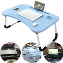 Ver imagem 2 de Mesa Portatil Multiuso Notebook Dobravel Azul