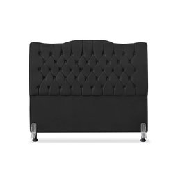 Cabeceira de Cama Box Queen 160cm Dunas - Veludo Preto. - 2
