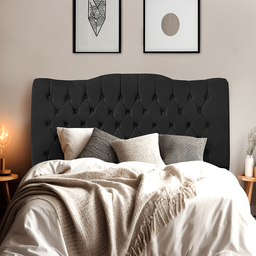 Cabeceira de Cama Box Queen 160cm Dunas - Veludo Preto. - 3