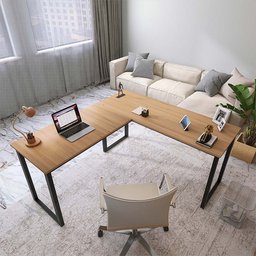 Mesa Em L 150x150 Escrivaninha Home Office Estilo Industrial ClickForte Marrom - 9