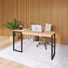 Mesa Em L 150x150 Escrivaninha Home Office Estilo Industrial ClickForte Marrom - 8