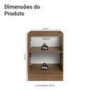 Ver imagem 2 de Balcão de Cozinha 60 cm 1 Porta (sem Tampo) Rustic/Branco Vik Madesa