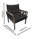 Ver imagem 3 de Poltrona Decorativa Luxo Safira Dora Bela Califónia 0126 Ferrugem