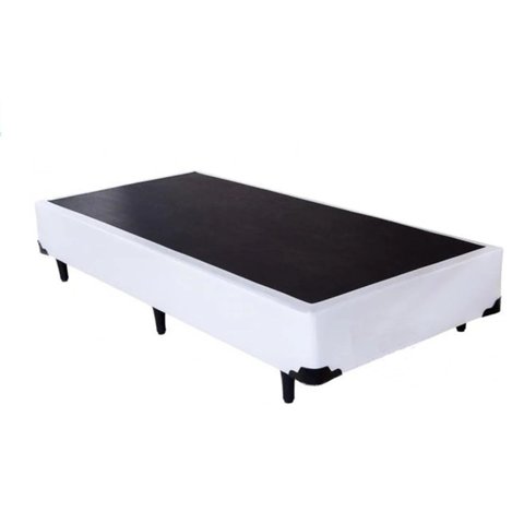 Cama Box Solteiro Colchão Mola Bonnel Belos Sonhos + Box Sintético 60x88x188 Branco