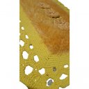 Ver imagem 3 de Tapete de Crochê Luxo Amarelo e Dourado Artesanal