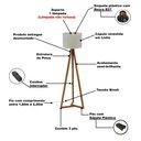 Ver imagem 6 de Luminária de Chão Tripé Classic com Cúpula Abajur Off White/nature