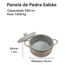 Ver imagem 2 de Jogo de Panelas Pedra Sabão 04 Peças - 500ml +1l +1,5l +3l a Panela de Pedra Jogo de Panelas 04 Peça