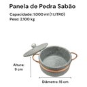 Ver imagem 3 de Jogo de Panelas Pedra Sabão 04 Peças - 500ml +1l +1,5l +3l a Panela de Pedra Jogo de Panelas 04 Peça