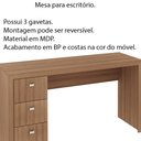 Ver imagem 3 de Mesa para Escritório Home Office ME4102 MDP Amendoa - Gran Belo