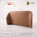 Ver imagem 4 de Cabeceira Estofada Alure para Cama King de 193cm Orgânica Curva Courissimo Camel - Desk Design